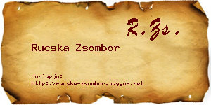 Rucska Zsombor névjegykártya