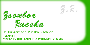 zsombor rucska business card